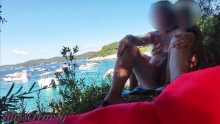 EXTREME Nude Public Flashing my pussy in front of man in public beach and he helps me squirt - porn video