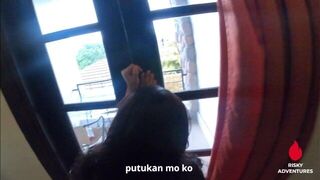 Nilabasan Agad ang Pinay Fuck Buddy Dahil Nanonood ang Kapitbahay - porn video